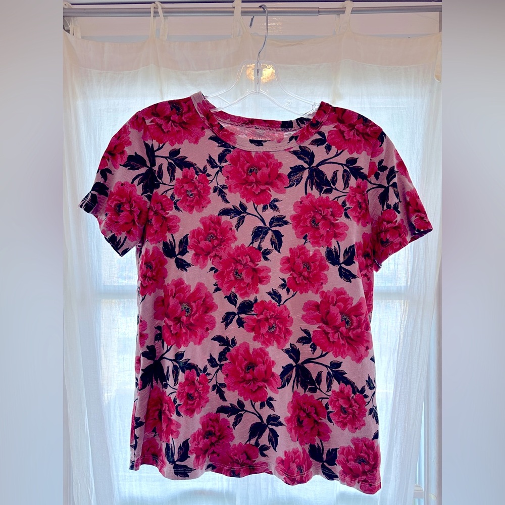 Old Navy - Floral Pink and Blue Women's Top